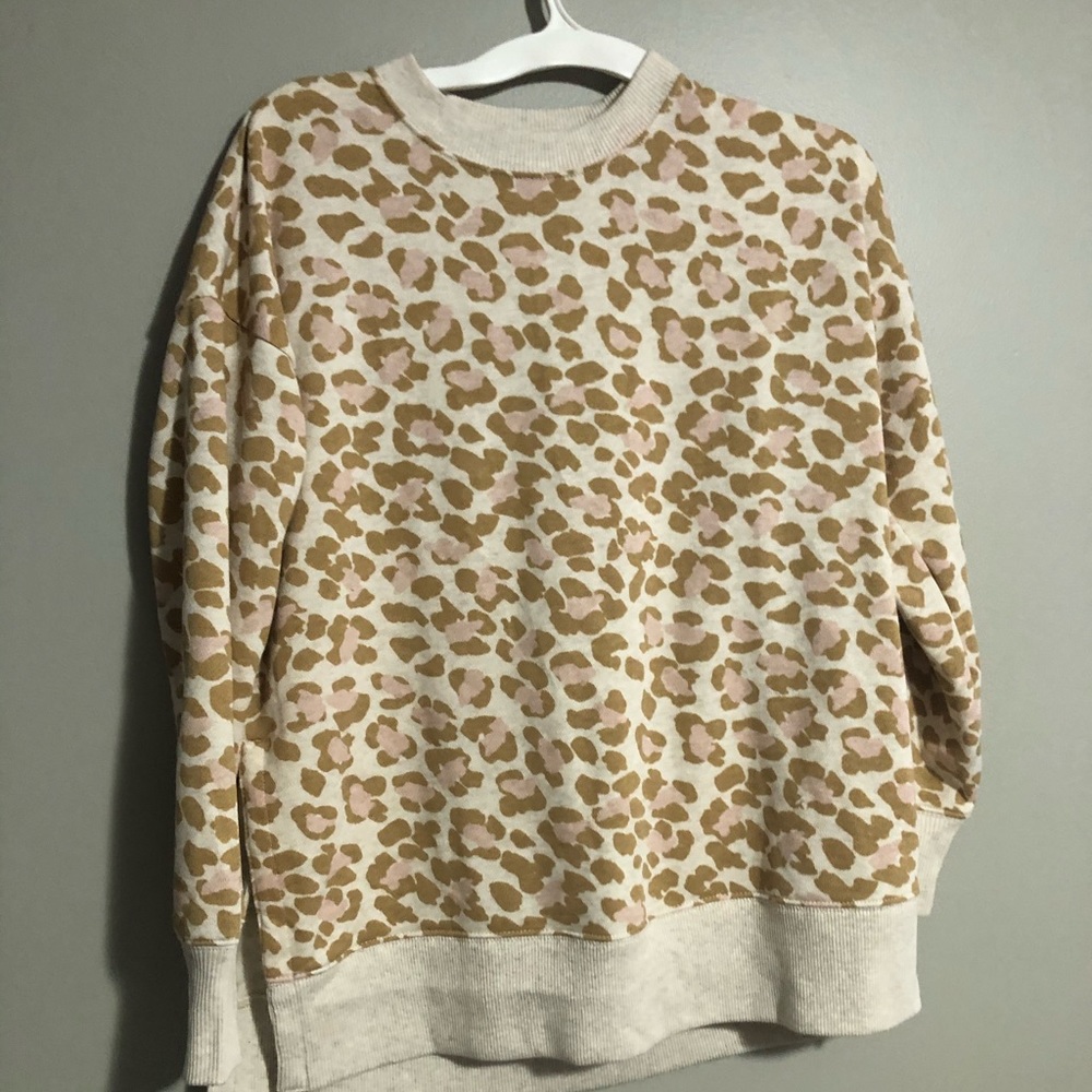 Aerie oversized leopard sweatshirt xs
